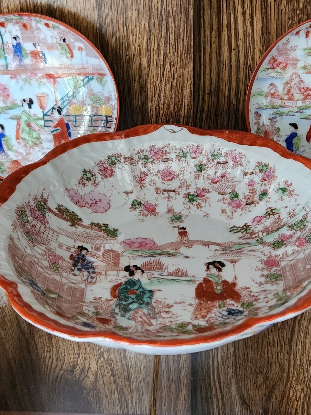 Vintage Japanese Hand Painted Geisha Girl Porcelain Set